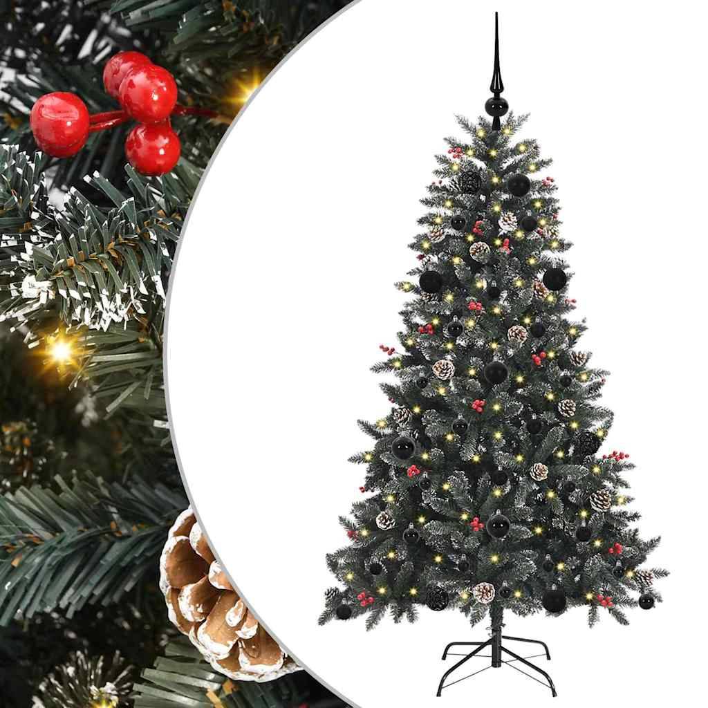 vidaXL Künstlicher Weihnachtsbaum Grün 150 cm PVC, Plastik und Stahl