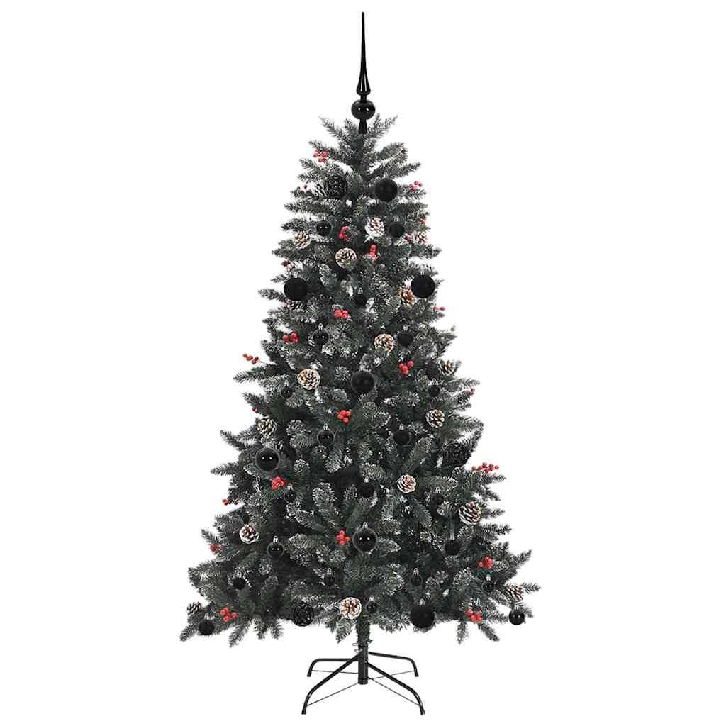 vidaXL Künstlicher Weihnachtsbaum Grün 150 cm PVC, Plastik und Stahl