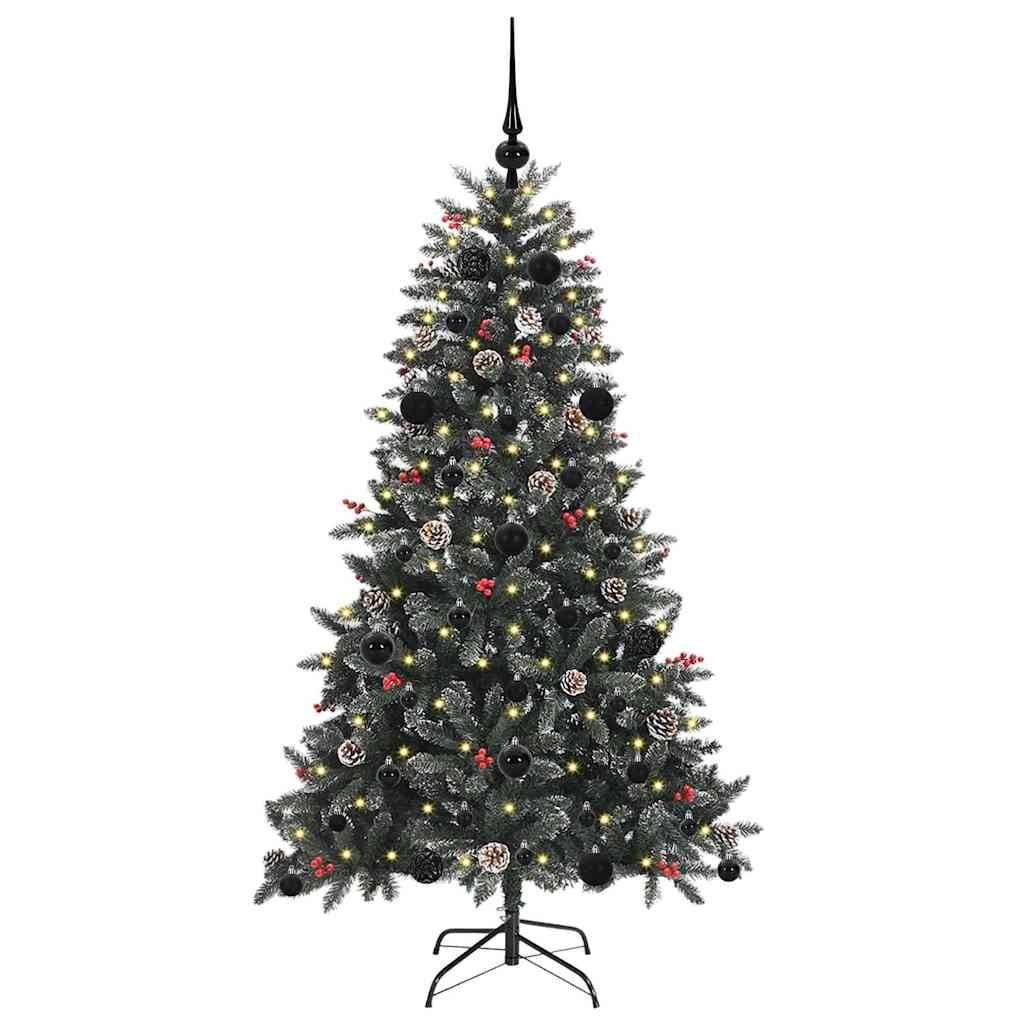 vidaXL Künstlicher Weihnachtsbaum Grün 150 cm PVC, Plastik und Stahl