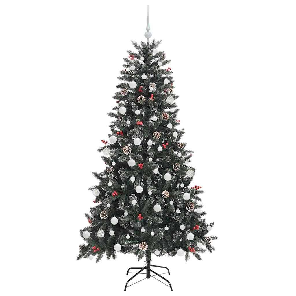 vidaXL Künstlicher Weihnachtsbaum Grün 180 cm PVC, Plastik und Stahl