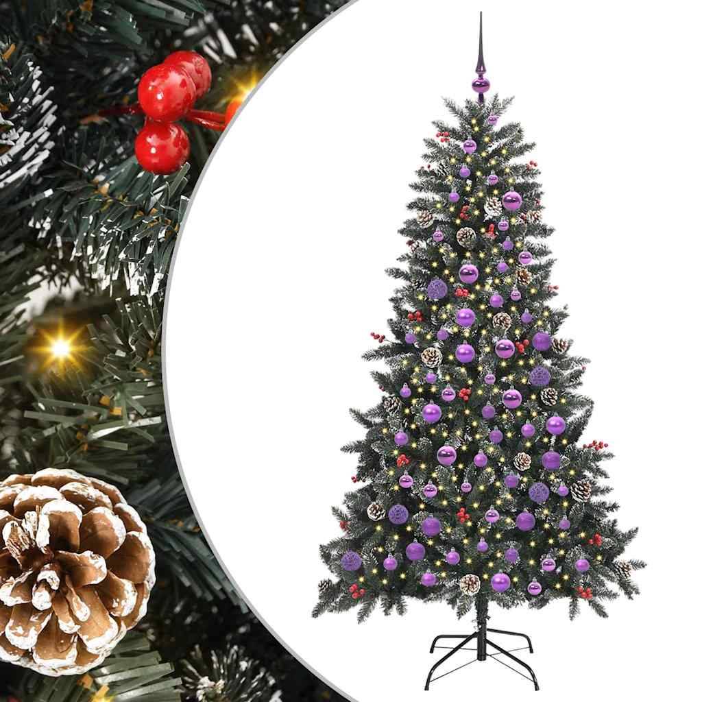 vidaXL Künstlicher Weihnachtsbaum Grün 180 cm PVC, Plastik und Stahl