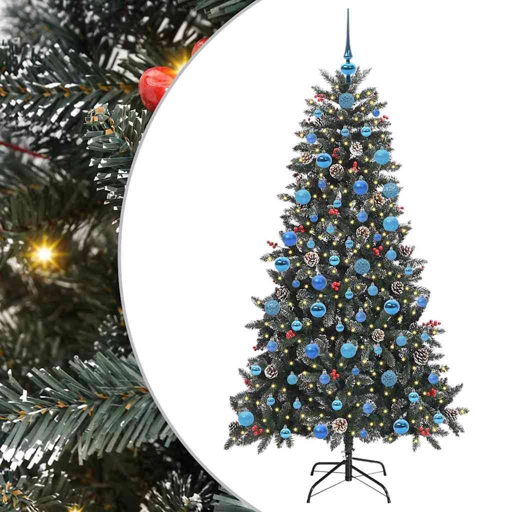 vidaXL Künstlicher Weihnachtsbaum Grün 180 cm PVC, Plastik und Stahl