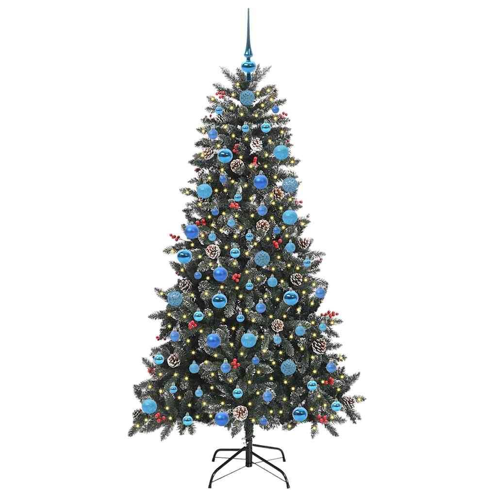vidaXL Künstlicher Weihnachtsbaum Grün 180 cm PVC, Plastik und Stahl
