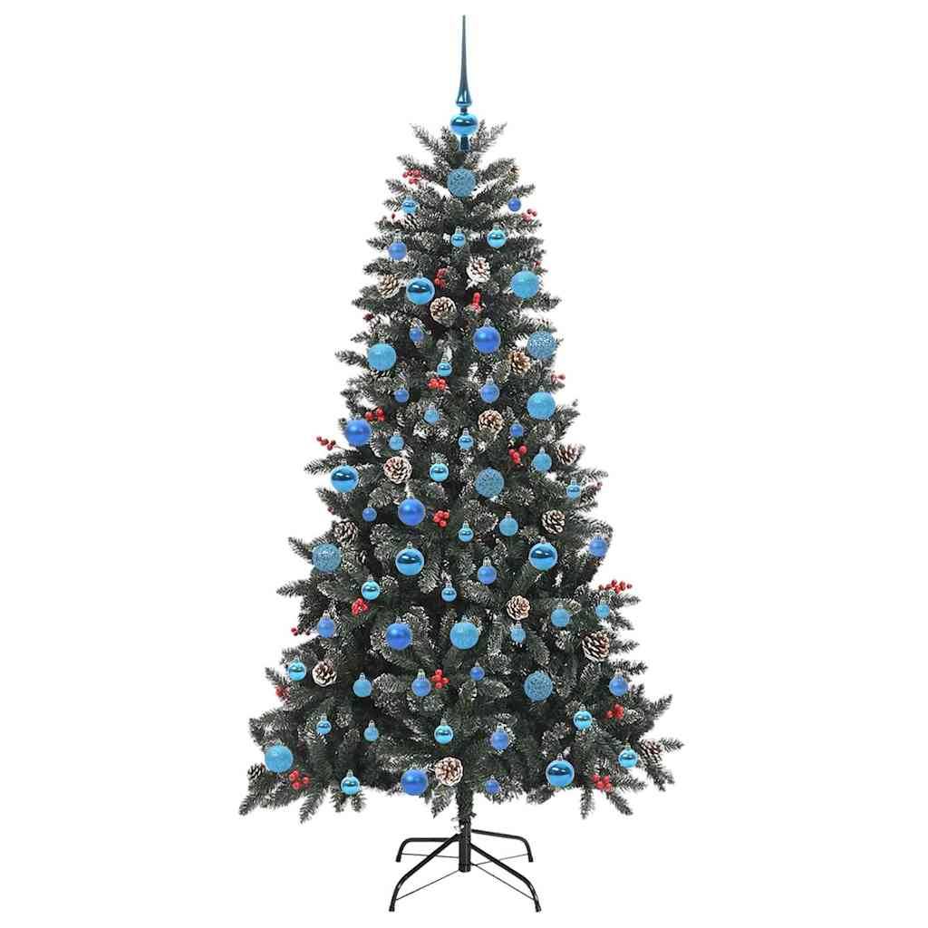 vidaXL Künstlicher Weihnachtsbaum Grün 180 cm PVC, Plastik und Stahl