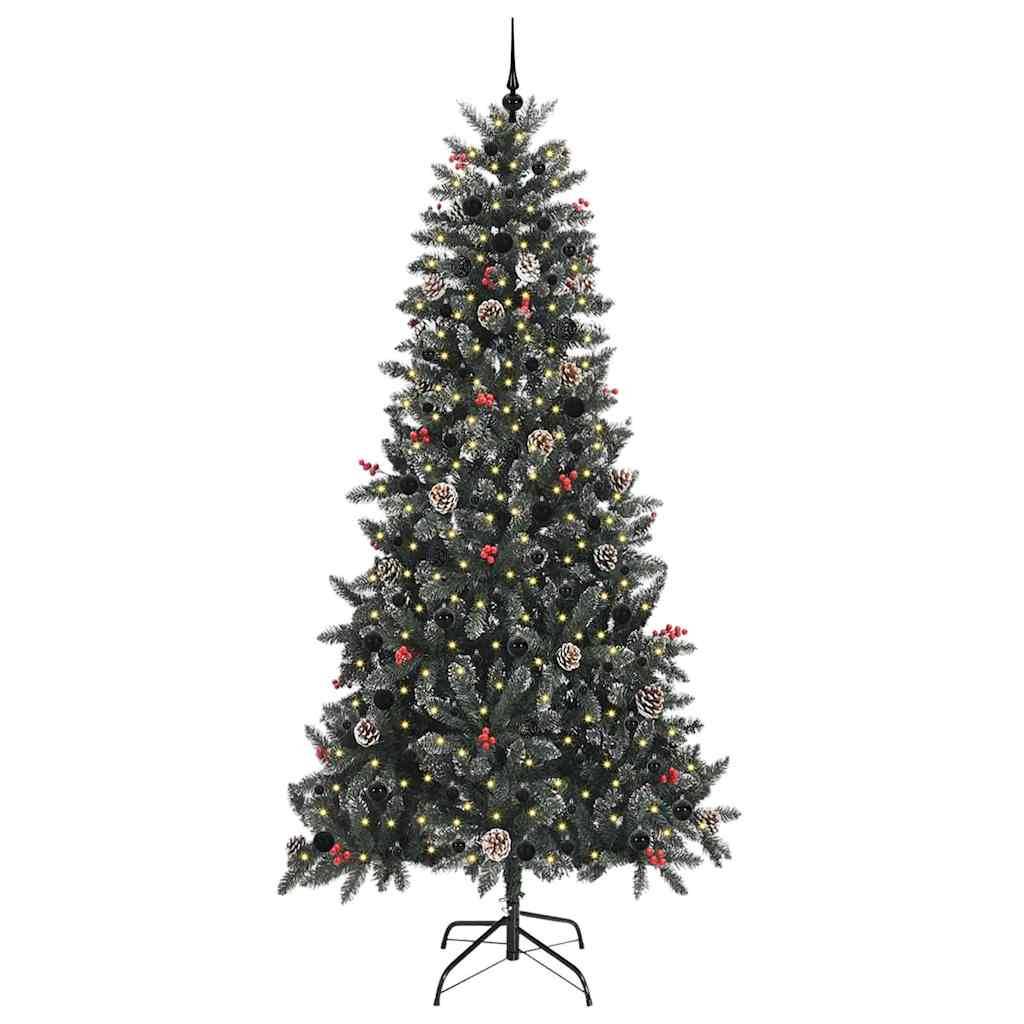 vidaXL Künstlicher Weihnachtsbaum Grün 240 cm PVC, Plastik und Stahl