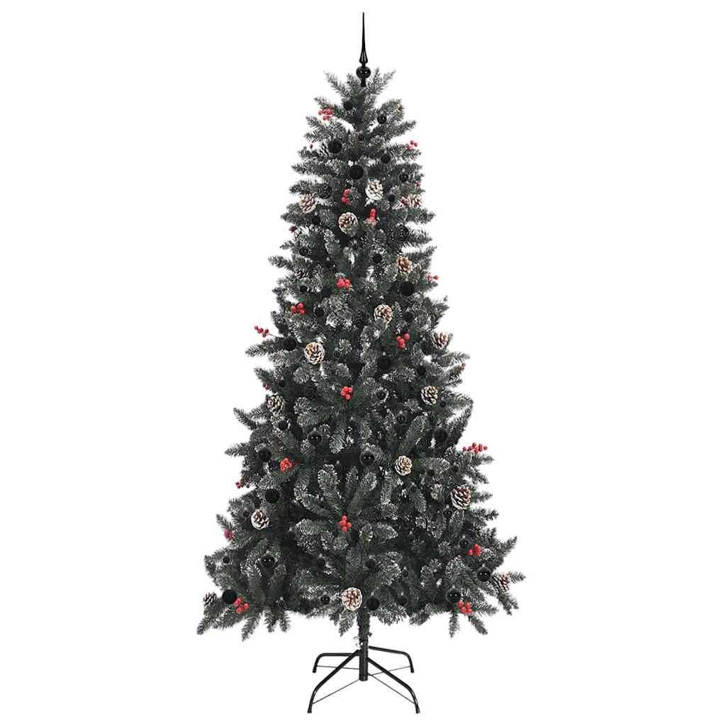 vidaXL Künstlicher Weihnachtsbaum Grün 240 cm PVC, Plastik und Stahl