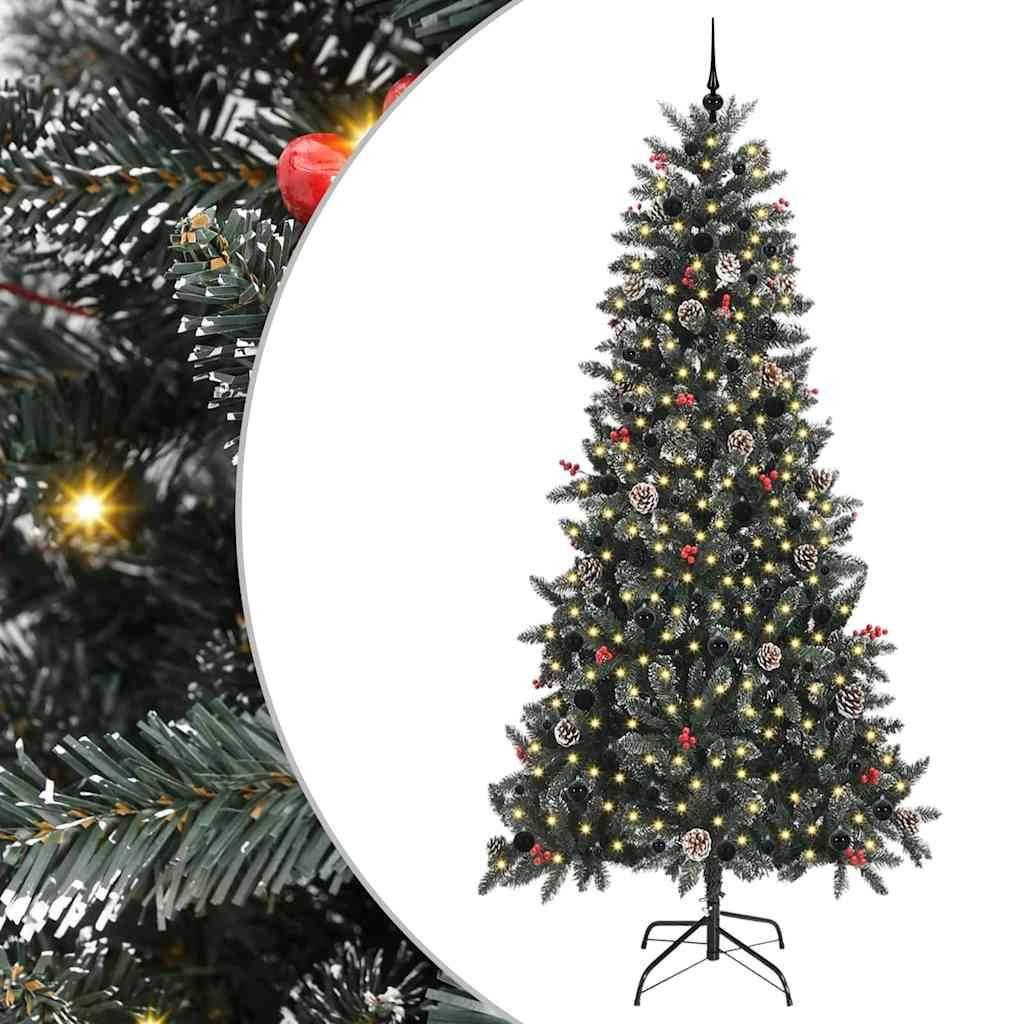 vidaXL Künstlicher Weihnachtsbaum Grün 240 cm PVC, Plastik und Stahl