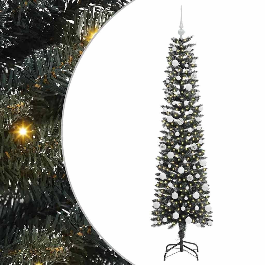 vidaXL Künstlicher Weihnachtsbaum mit 300 LEDs mit Ständer Grün 180 cm