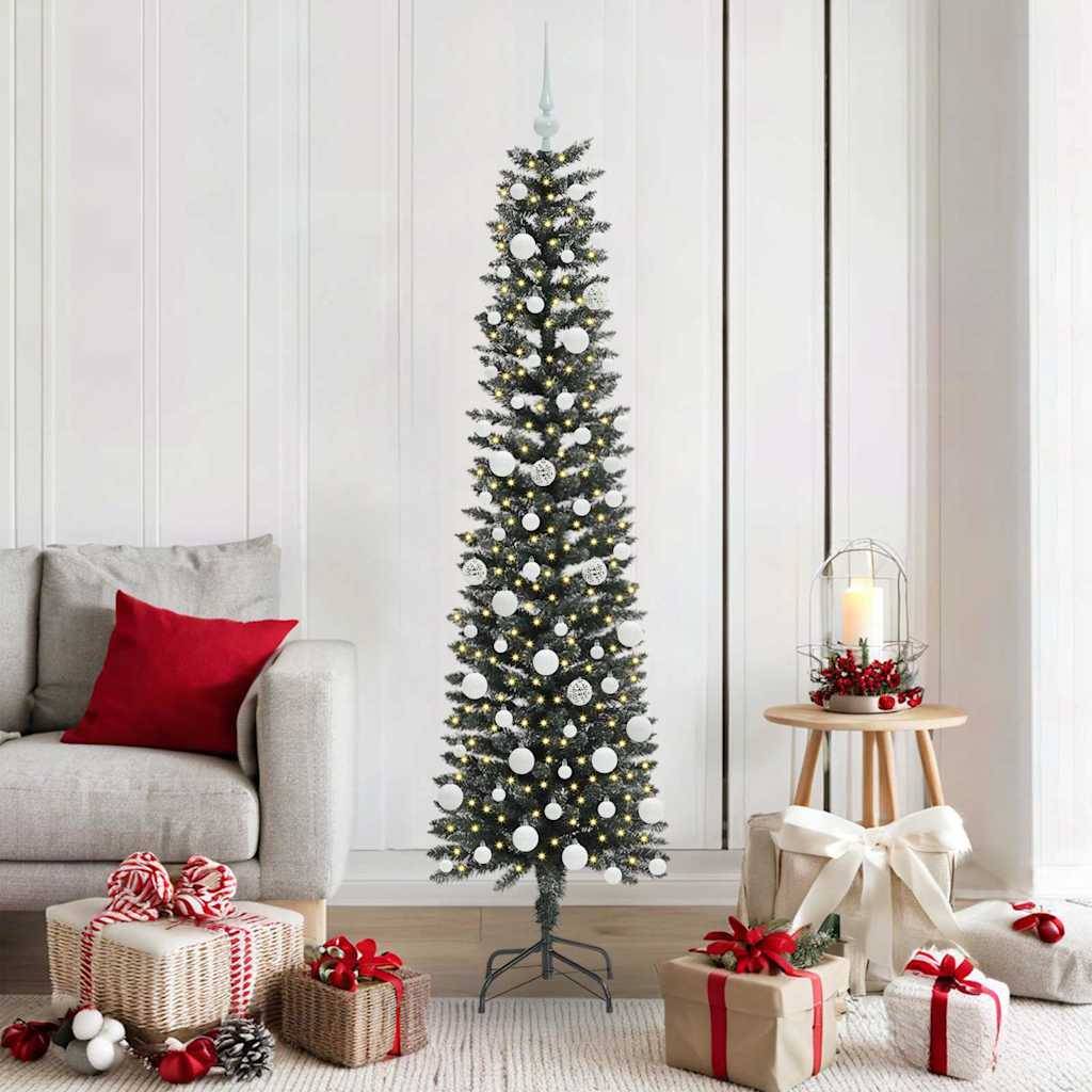 vidaXL Künstlicher Weihnachtsbaum mit 300 LEDs mit Ständer Grün 180 cm