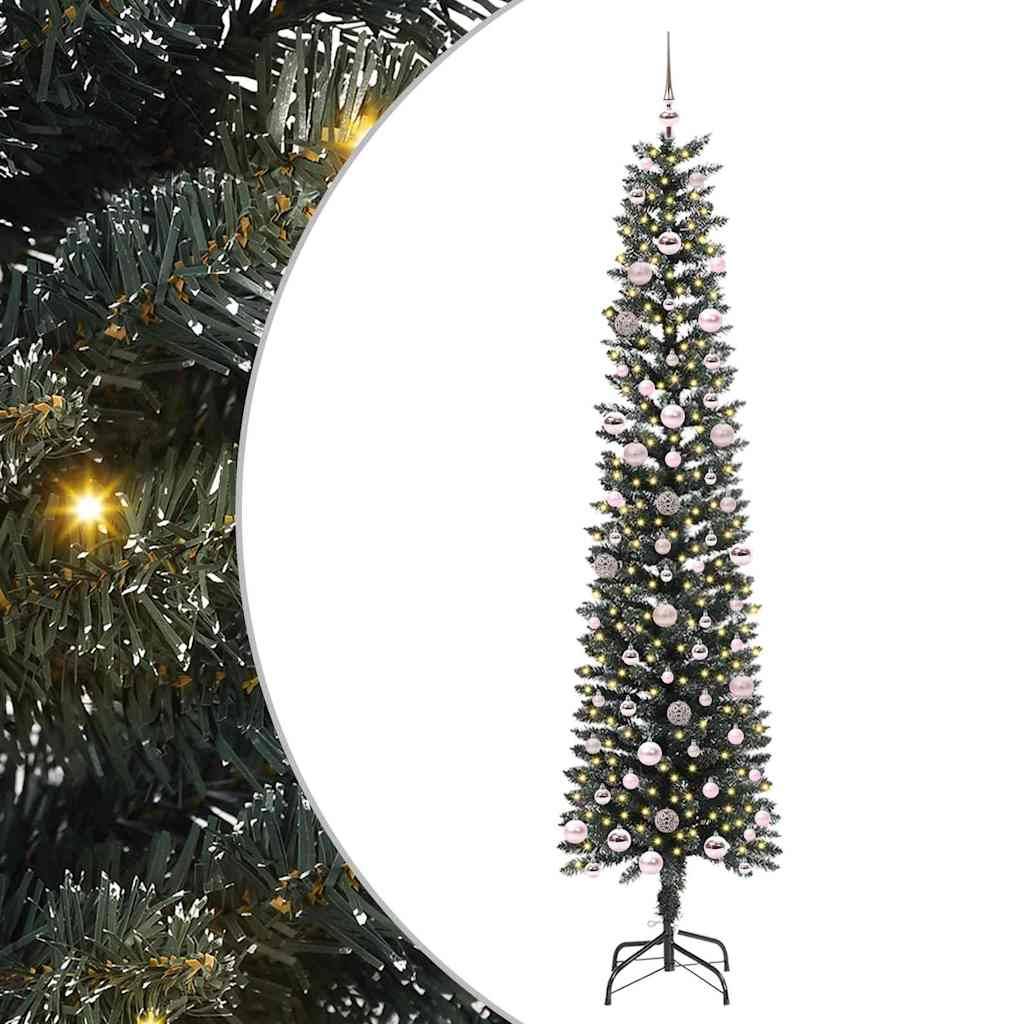vidaXL Künstlicher Weihnachtsbaum mit 300 LEDs mit Ständer Grün 240 cm