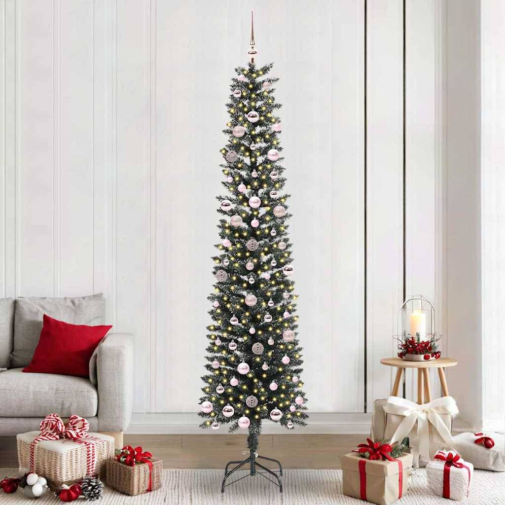 vidaXL Künstlicher Weihnachtsbaum mit 300 LEDs mit Ständer Grün 240 cm