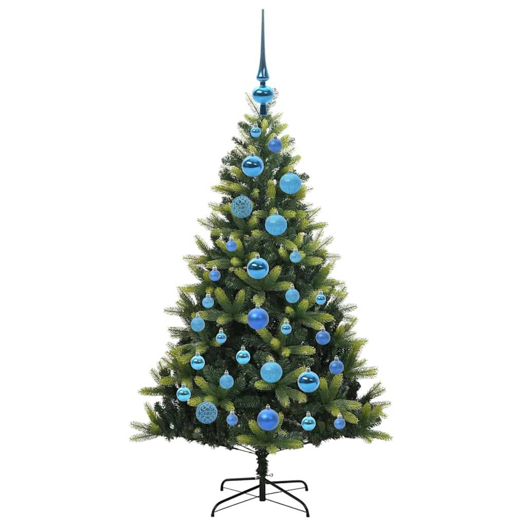 vidaXL Künstlicher geflammter Weihnachtsbaum 150 LEDs Grün 120 cm