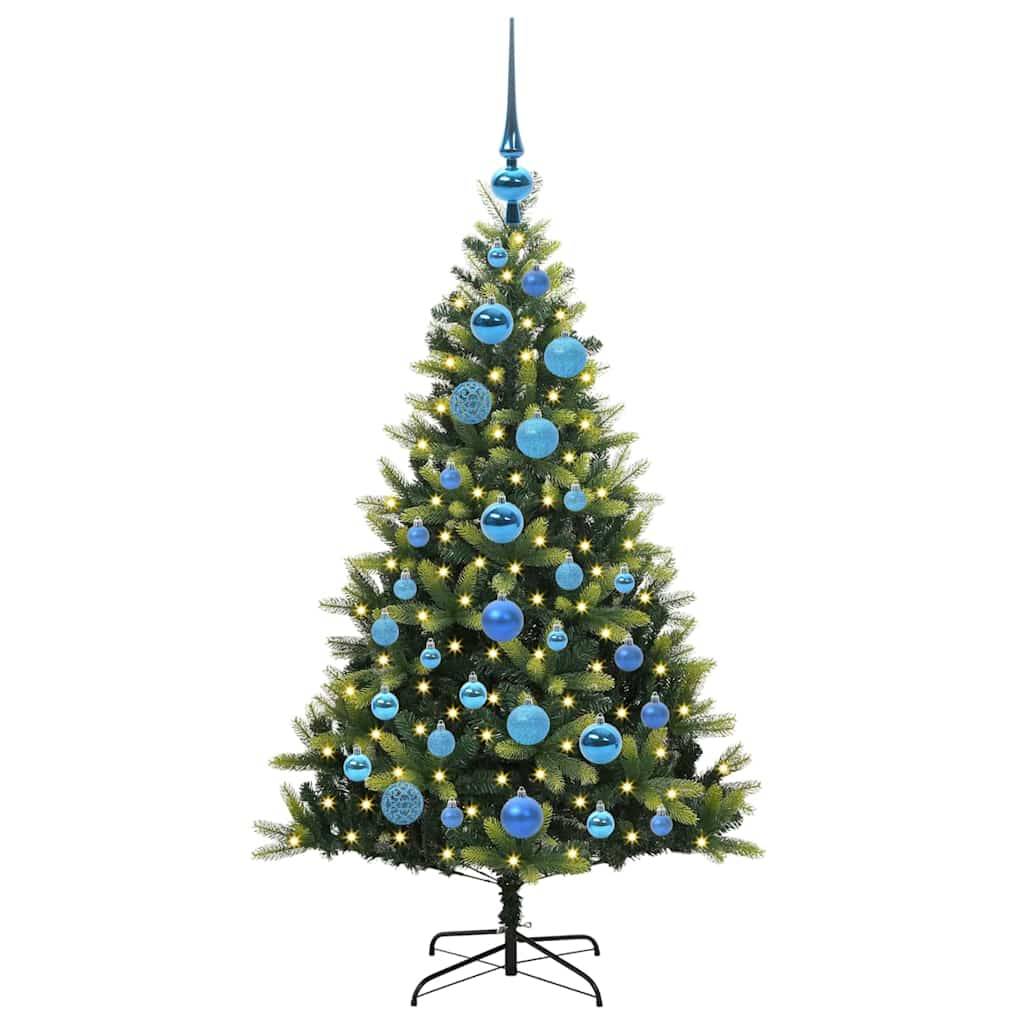 vidaXL Künstlicher geflammter Weihnachtsbaum 150 LEDs Grün 120 cm