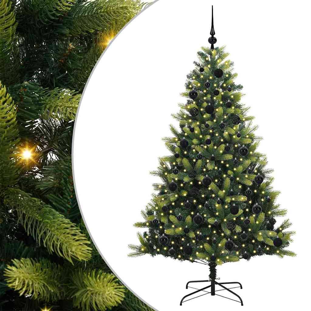 vidaXL Künstlicher Klapp-Weihnachtsbaum mit 300 LEDs Grün 180 cm