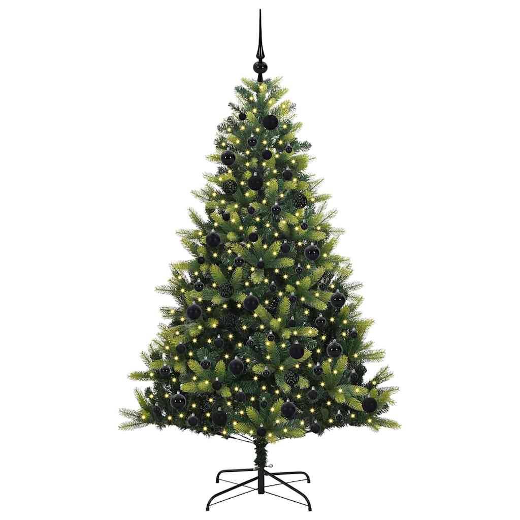 vidaXL Künstlicher Klapp-Weihnachtsbaum mit 300 LEDs Grün 180 cm