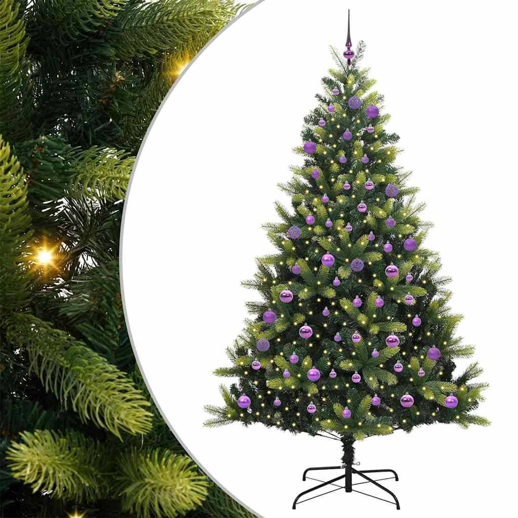 vidaXL Künstlicher Klapp-Weihnachtsbaum mit 300 LEDs Grün 180 cm