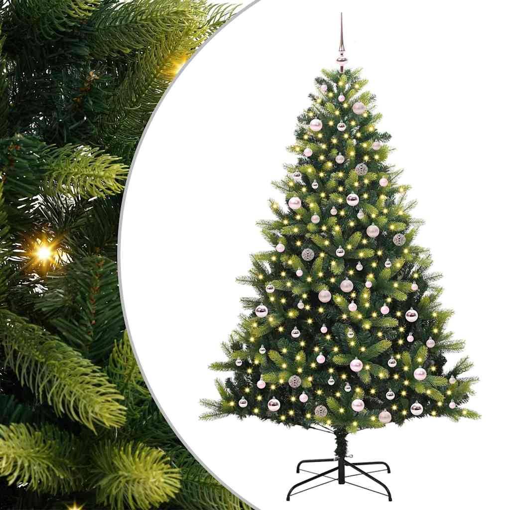 vidaXL Künstlicher Klapp-Weihnachtsbaum mit 300 LEDs Grün 240 cm