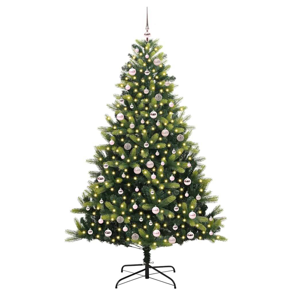 vidaXL Künstlicher Klapp-Weihnachtsbaum mit 300 LEDs Grün 240 cm