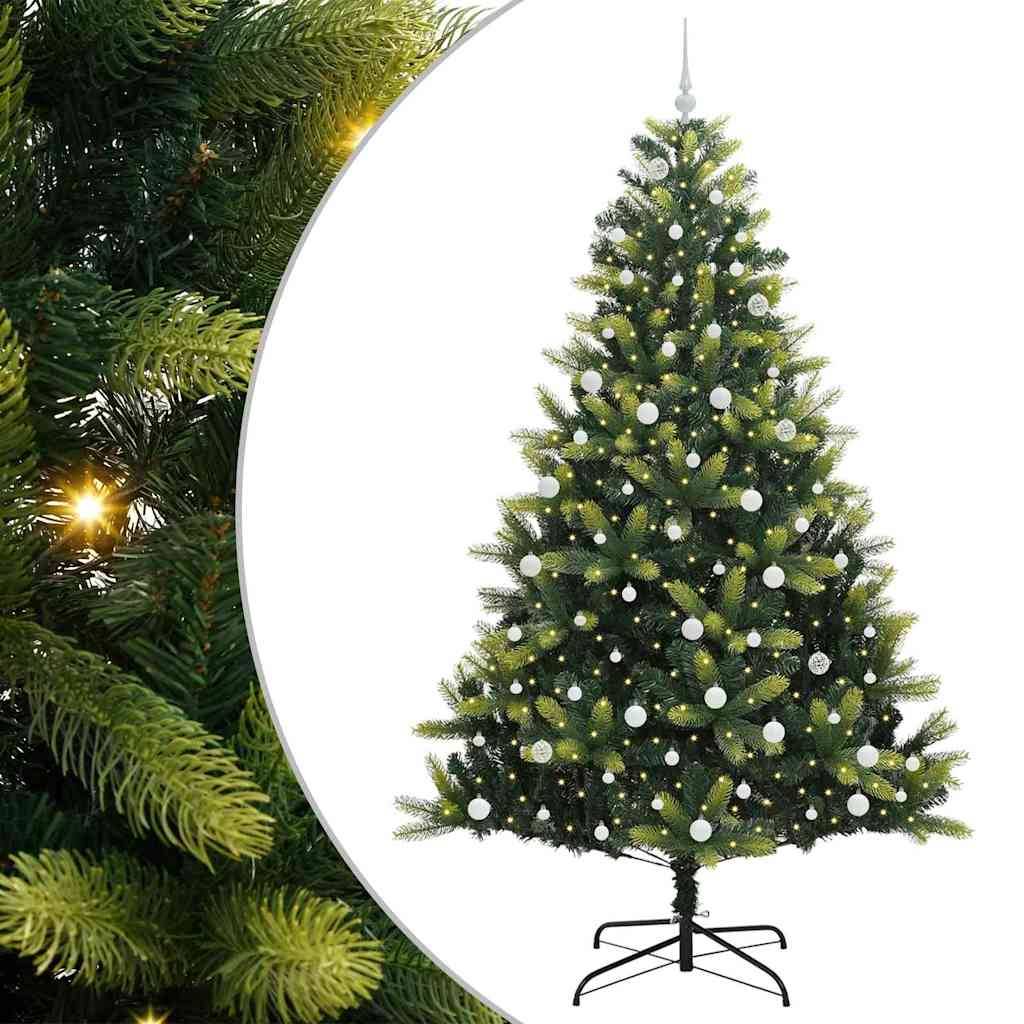 vidaXL Künstlicher Klapp-Weihnachtsbaum mit 300 LEDs Grün 240 cm