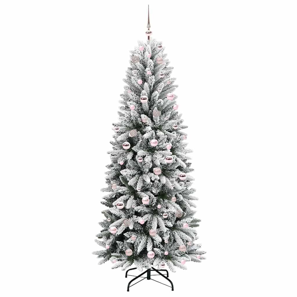 vidaXL Künstlicher Weihnachtsbaum mit 300 LEDs mit Ständer Weiß 210 cm