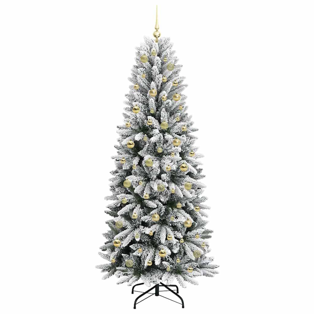 vidaXL Künstlicher Weihnachtsbaum mit 300 LEDs mit Ständer Weiß 210 cm