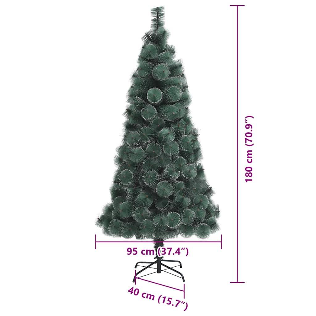 Künstlicher Weihnachtsbaum mit einer Höhe von 180 cm (70,9 Zoll), einer Breite von 95 cm (37,4 Zoll) und einer Basis von 40 cm (15,7 Zoll).