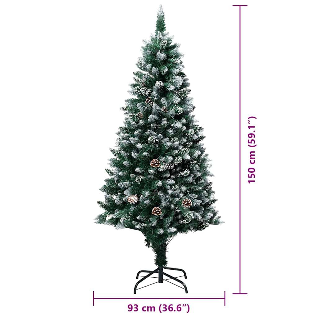 vidaXL Künstlicher Weihnachtsbaum mit 150 LEDs mit Ständer Grün 150 cm