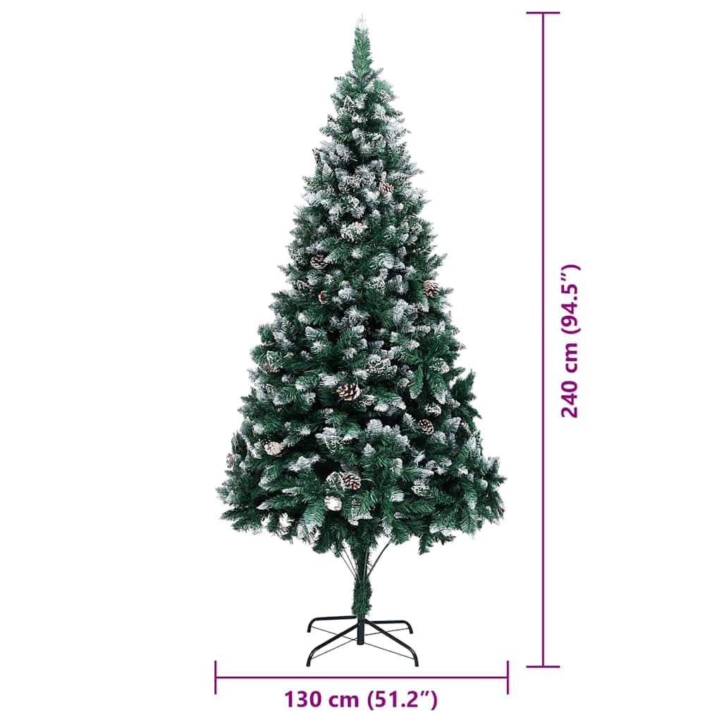 vidaXL Künstlicher Weihnachtsbaum mit 300 LEDs mit Ständer Grün 240 cm
