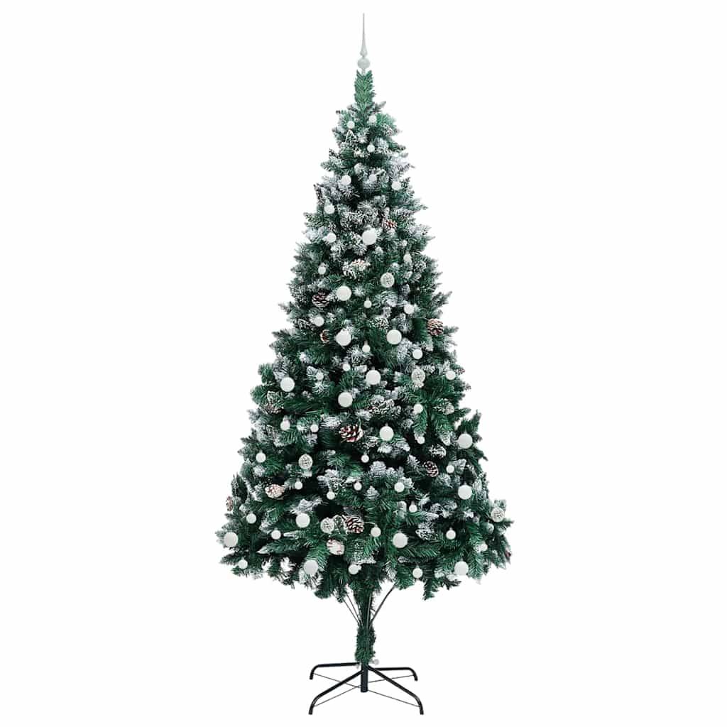 vidaXL Künstlicher Weihnachtsbaum mit 300 LEDs mit Ständer Grün 240 cm
