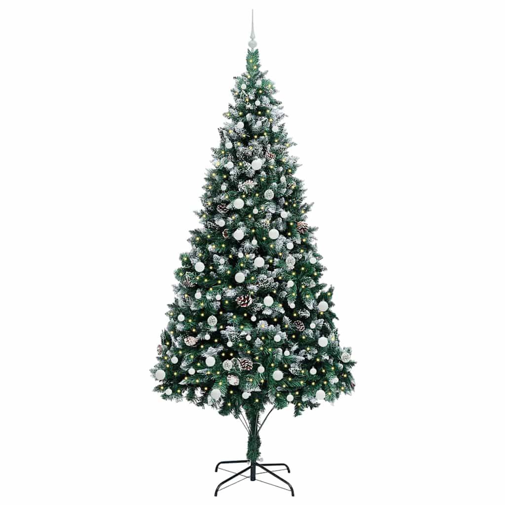 vidaXL Künstlicher Weihnachtsbaum mit 300 LEDs mit Ständer Grün 240 cm