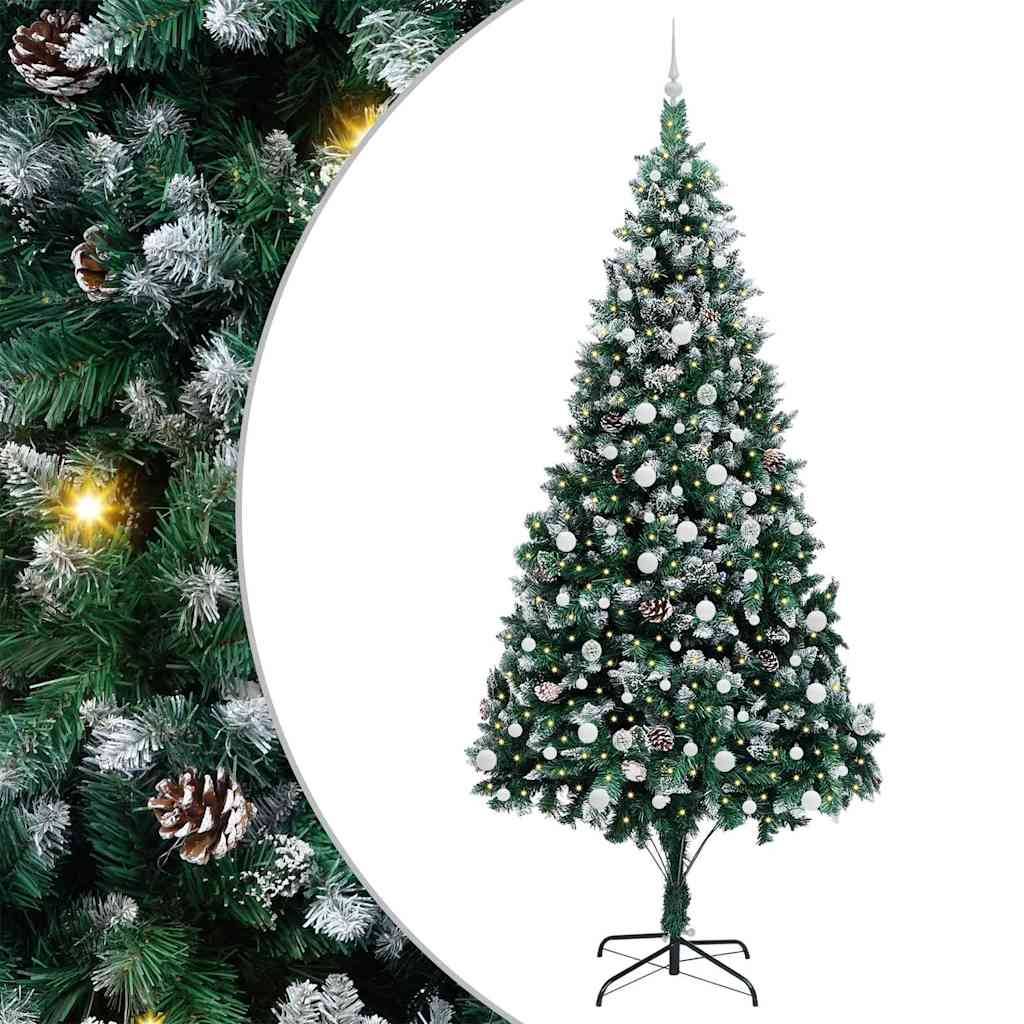 vidaXL Künstlicher Weihnachtsbaum mit 300 LEDs mit Ständer Grün 240 cm