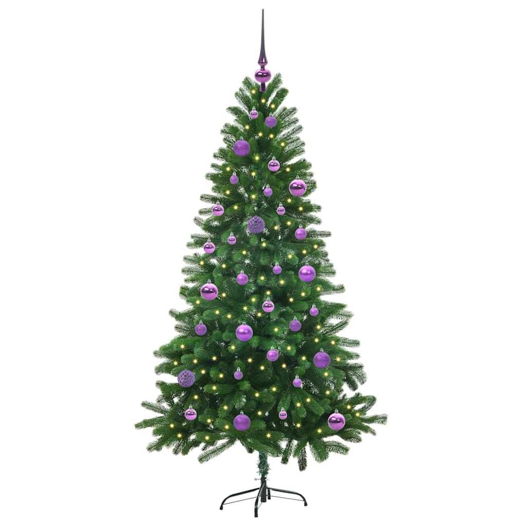 vidaXL Weihnachtsbaum mit 150 LEDs mit Ständer Grün 150 cm PE