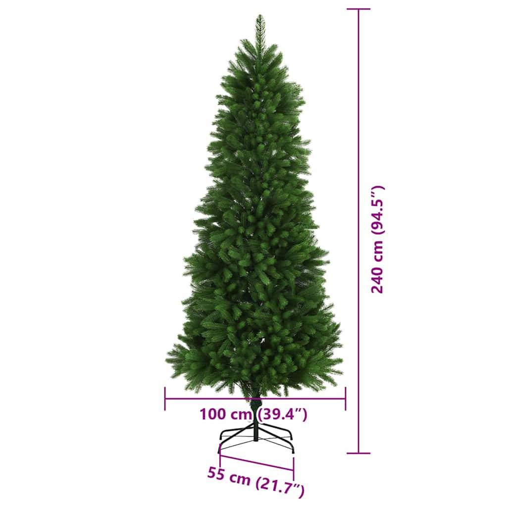 vidaXL Weihnachtsbaum mit 300 LEDs mit Ständer Grün 240 cm PE