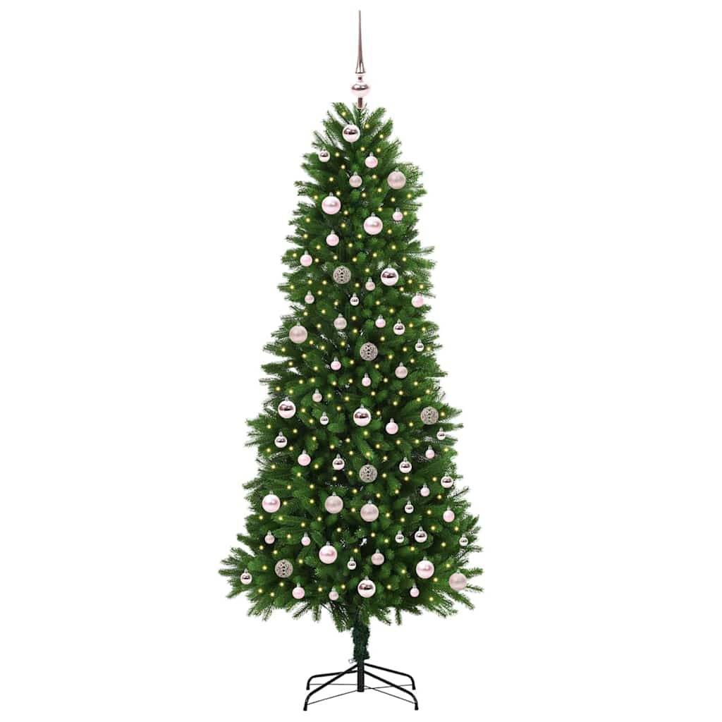 vidaXL Weihnachtsbaum mit 300 LEDs mit Ständer Grün 240 cm PE