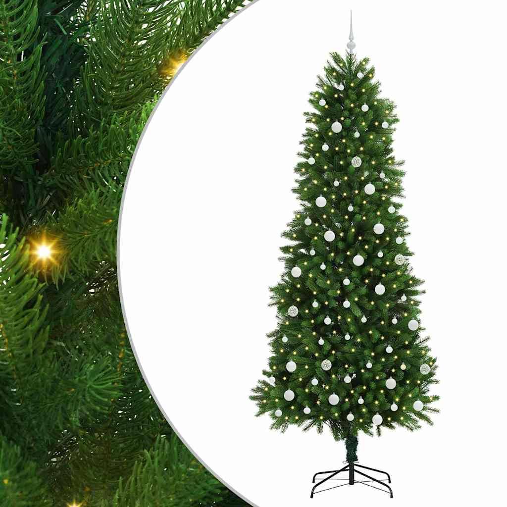 vidaXL Weihnachtsbaum mit 300 LEDs mit Ständer Grün 240 cm PE
