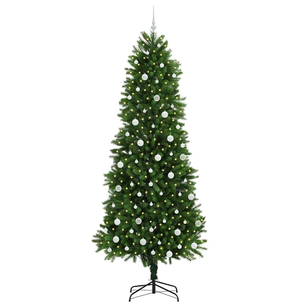 vidaXL Weihnachtsbaum mit 300 LEDs mit Ständer Grün 240 cm PE