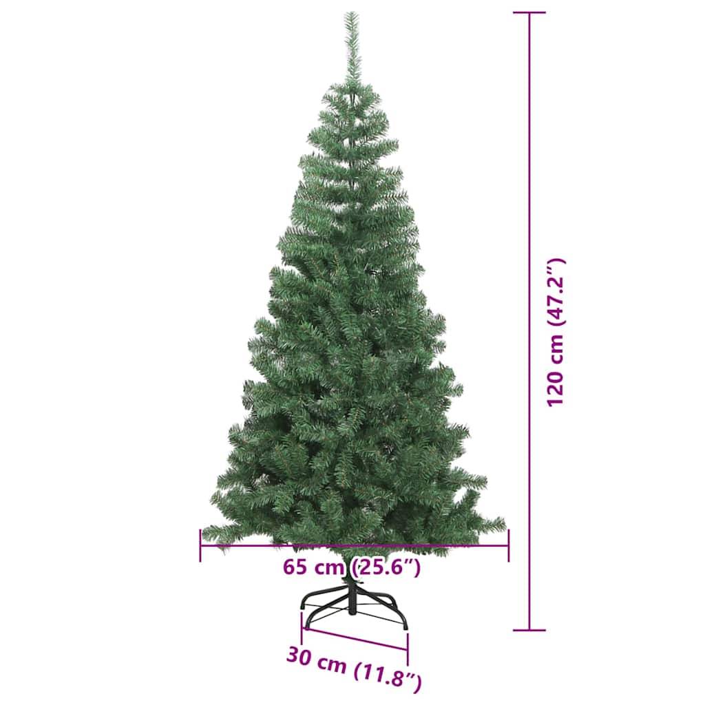 vidaXL Weihnachtsbaum Grün 120 cm PVC