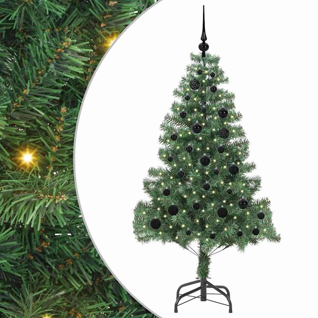 vidaXL Weihnachtsbaum mit 150 LEDs mit Ständer Grün 150 cm PVC