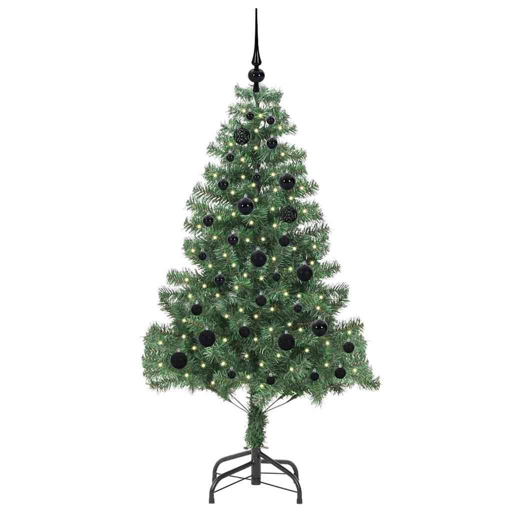 vidaXL Weihnachtsbaum mit 150 LEDs mit Ständer Grün 150 cm PVC