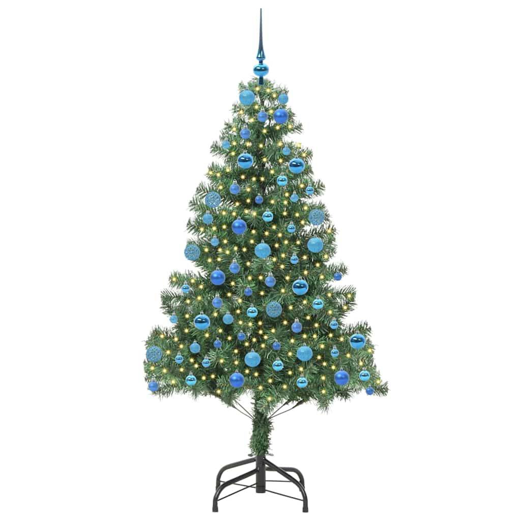 vidaXL Weihnachtsbaum mit 300 LEDs mit Ständer Grün 180 cm PVC