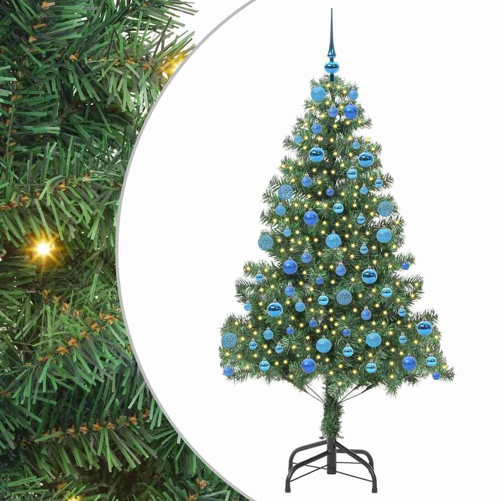 vidaXL Weihnachtsbaum mit 300 LEDs mit Ständer Grün 180 cm PVC