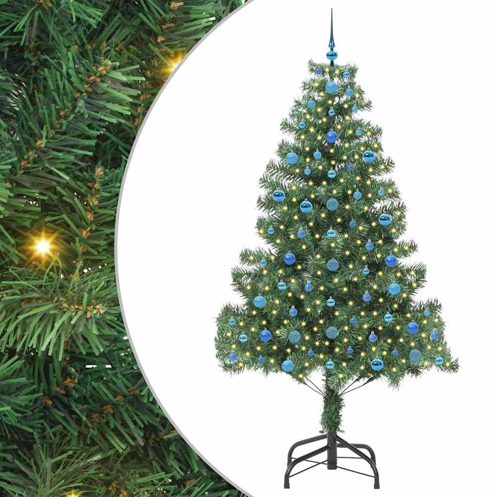 vidaXL Weihnachtsbaum mit 300 LEDs mit Ständer Grün 210 cm PVC