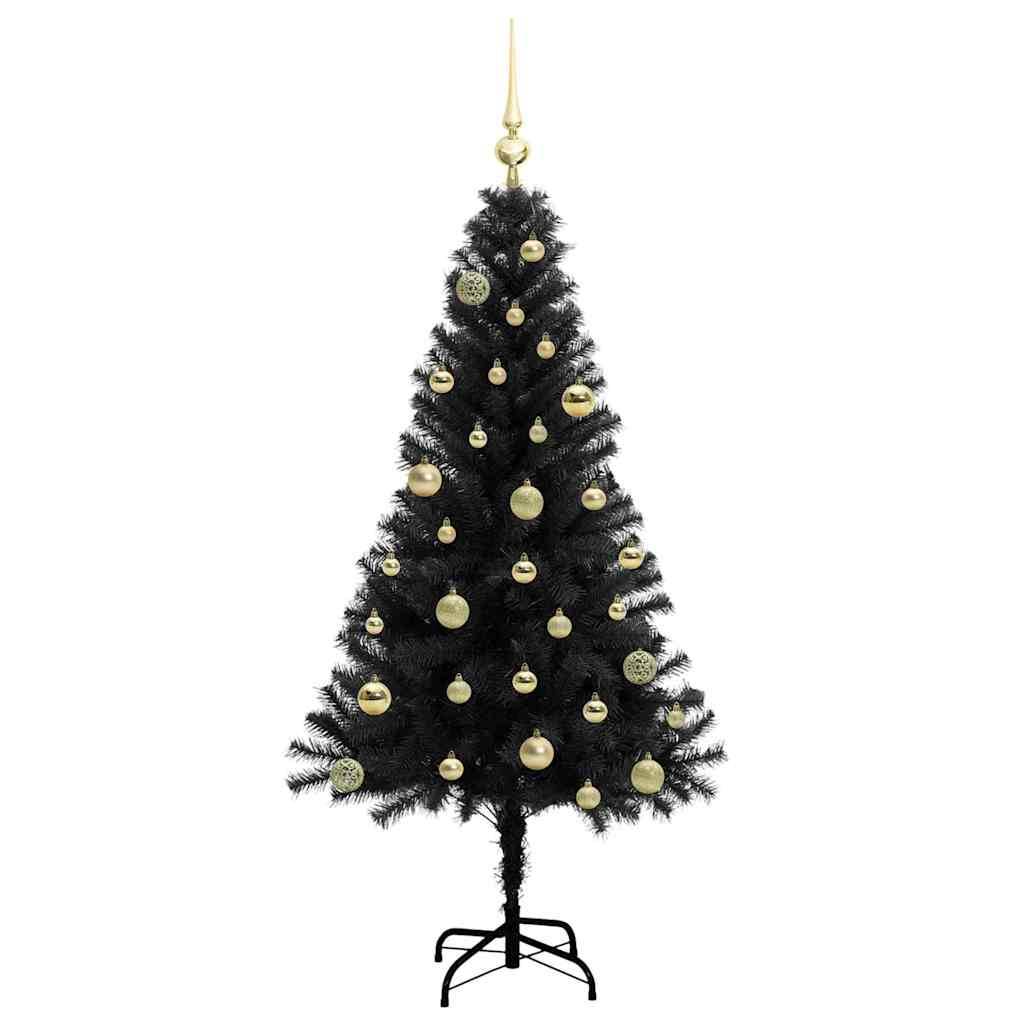 vidaXL Weihnachtsbaum Schwarz 150 cm PVC