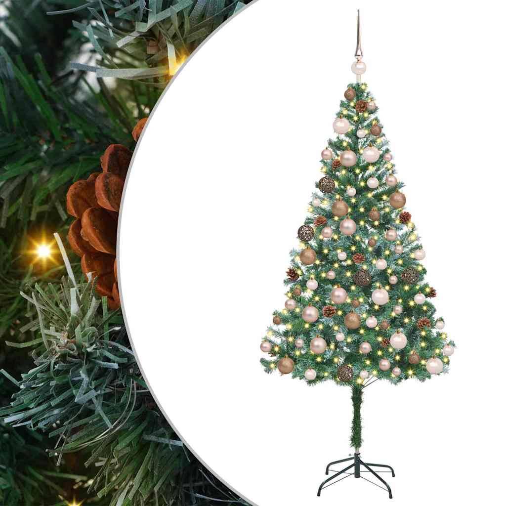 vidaXL Künstlicher Weihnachtsbaum Grün 180 cm PVC und Stahl
