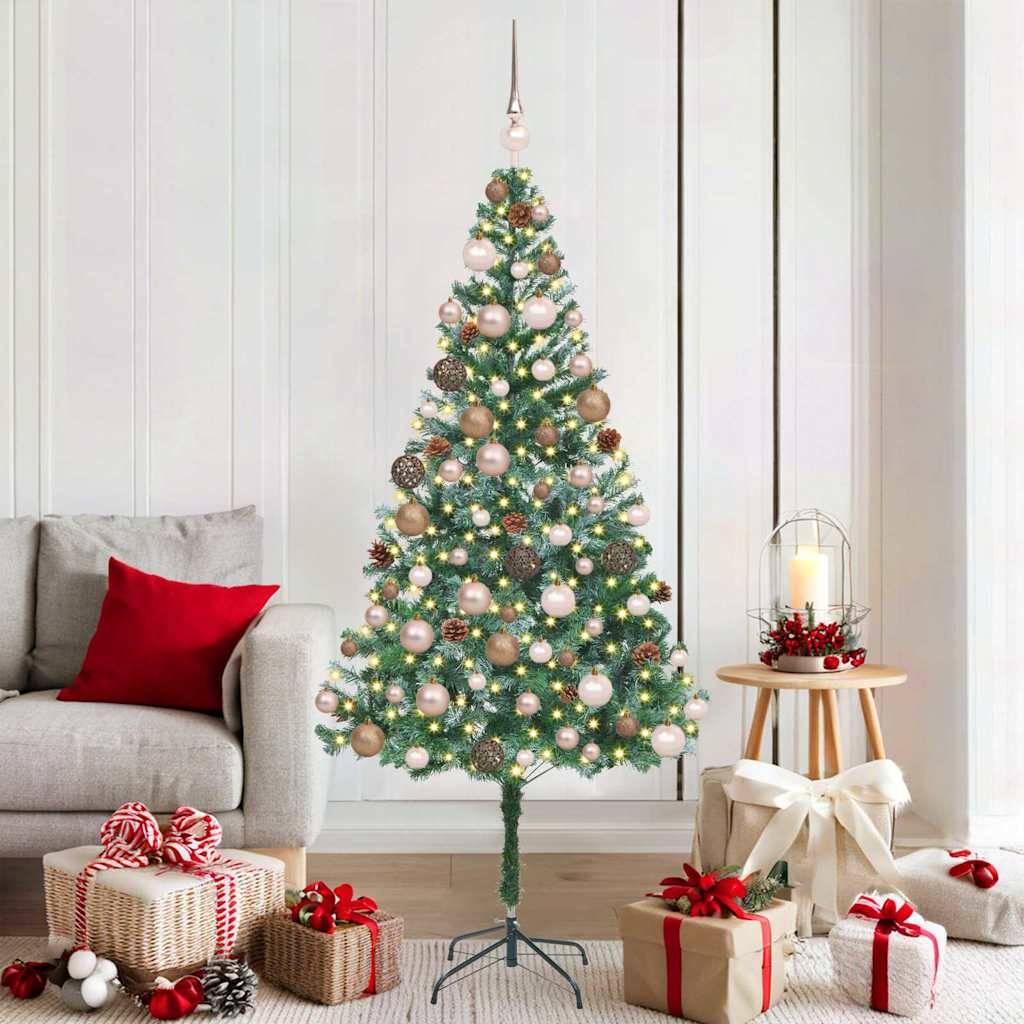 vidaXL Künstlicher Weihnachtsbaum Grün 180 cm PVC und Stahl