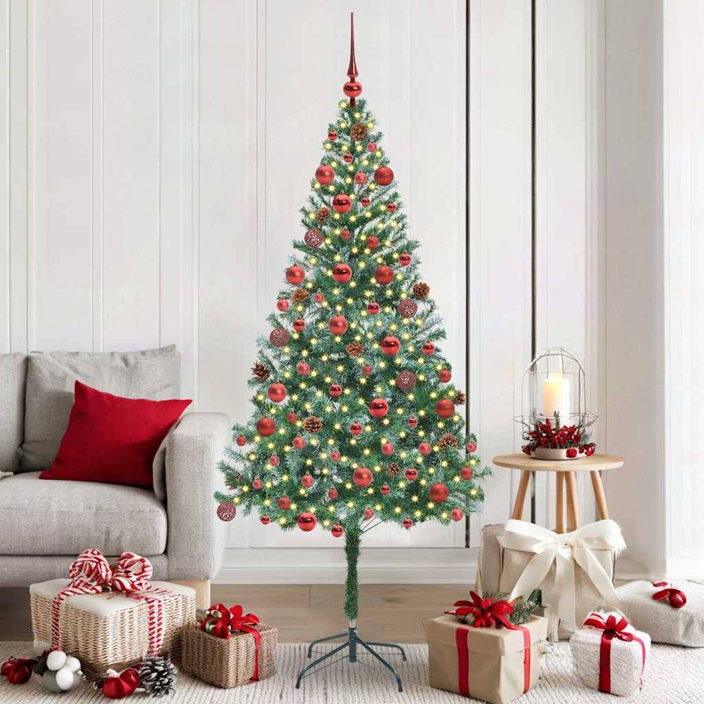 vidaXL Künstlicher Weihnachtsbaum Grün 180 cm PVC und Stahl