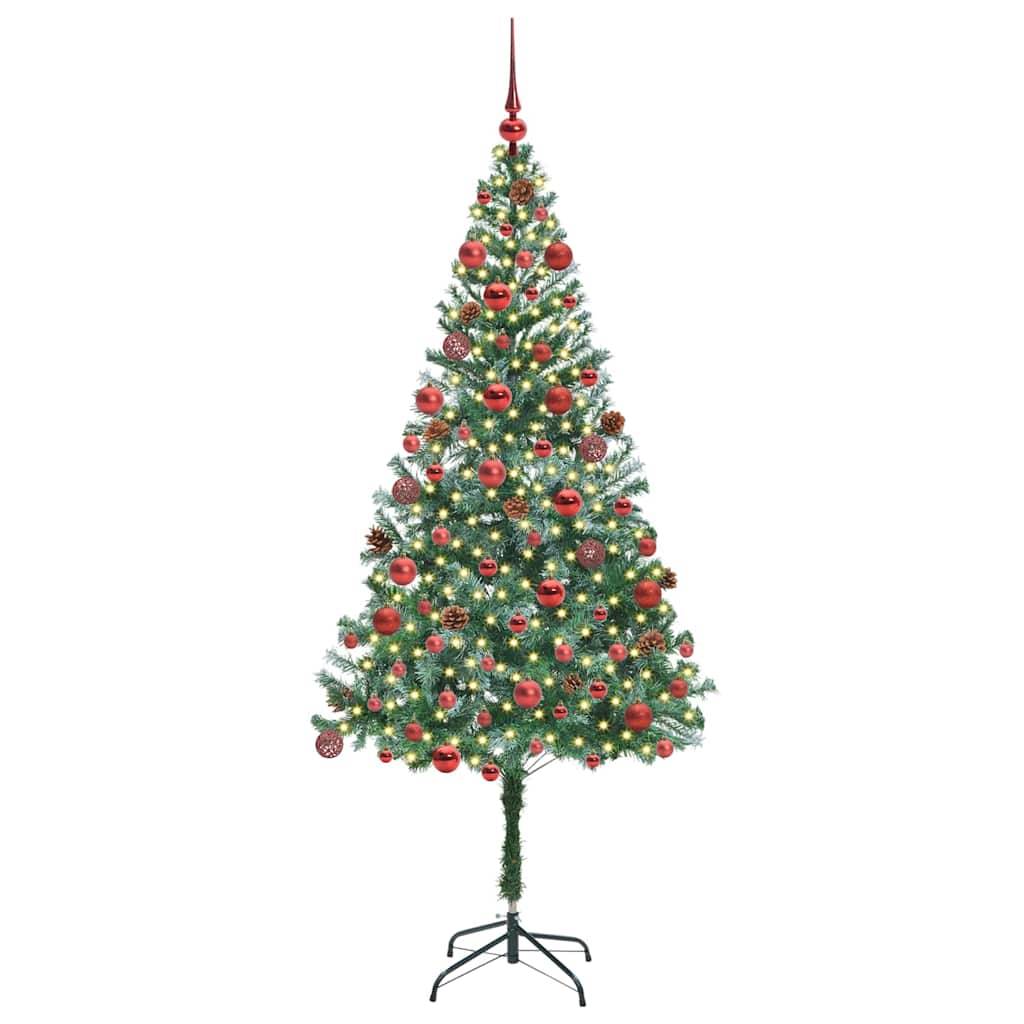 vidaXL Künstlicher Weihnachtsbaum Grün 180 cm PVC und Stahl