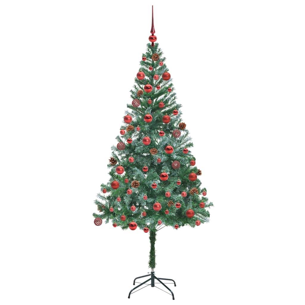 vidaXL Künstlicher Weihnachtsbaum Grün 180 cm PVC und Stahl