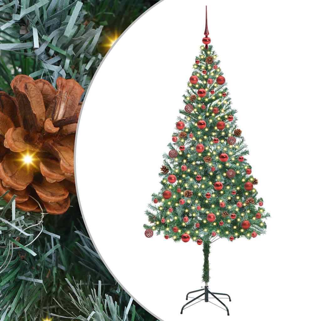 vidaXL Künstlicher Weihnachtsbaum Grün 180 cm PVC und Stahl
