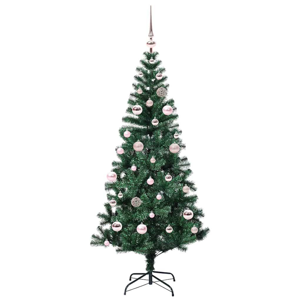 vidaXL Künstlicher vorbeleuchteter Weihnachtsbaum Grün 150 cm